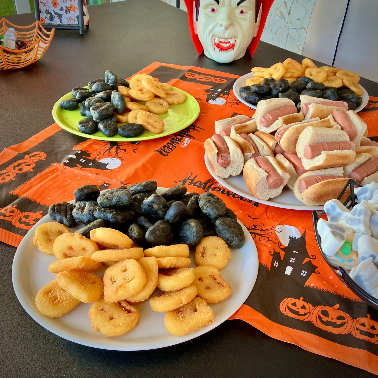 Food prepared for a Halloween event at Dream Park