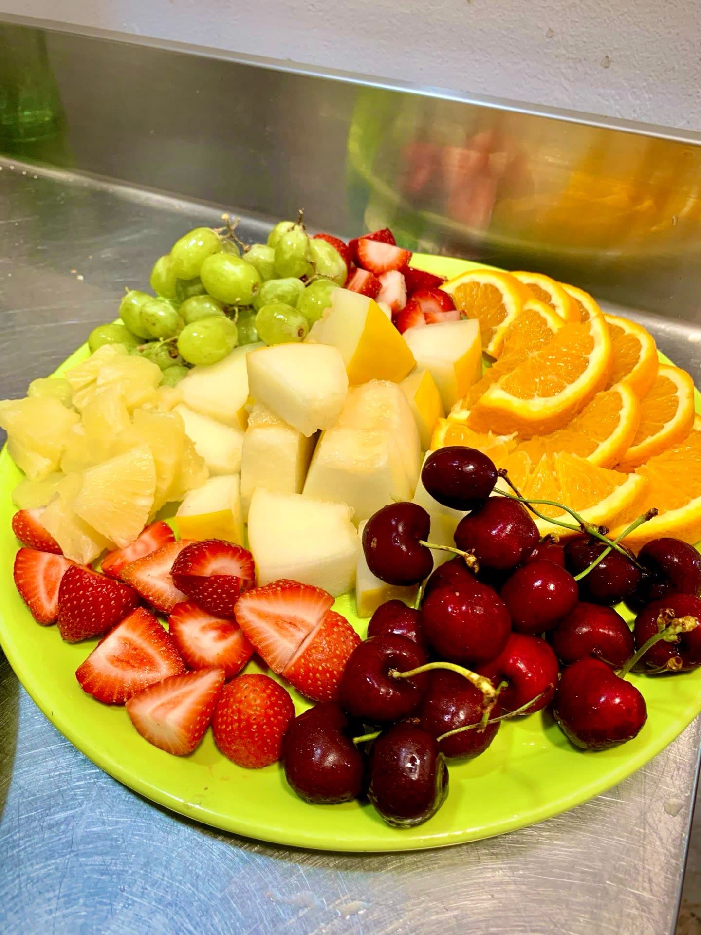 Fresh fruit platter prepared at Dream Park
