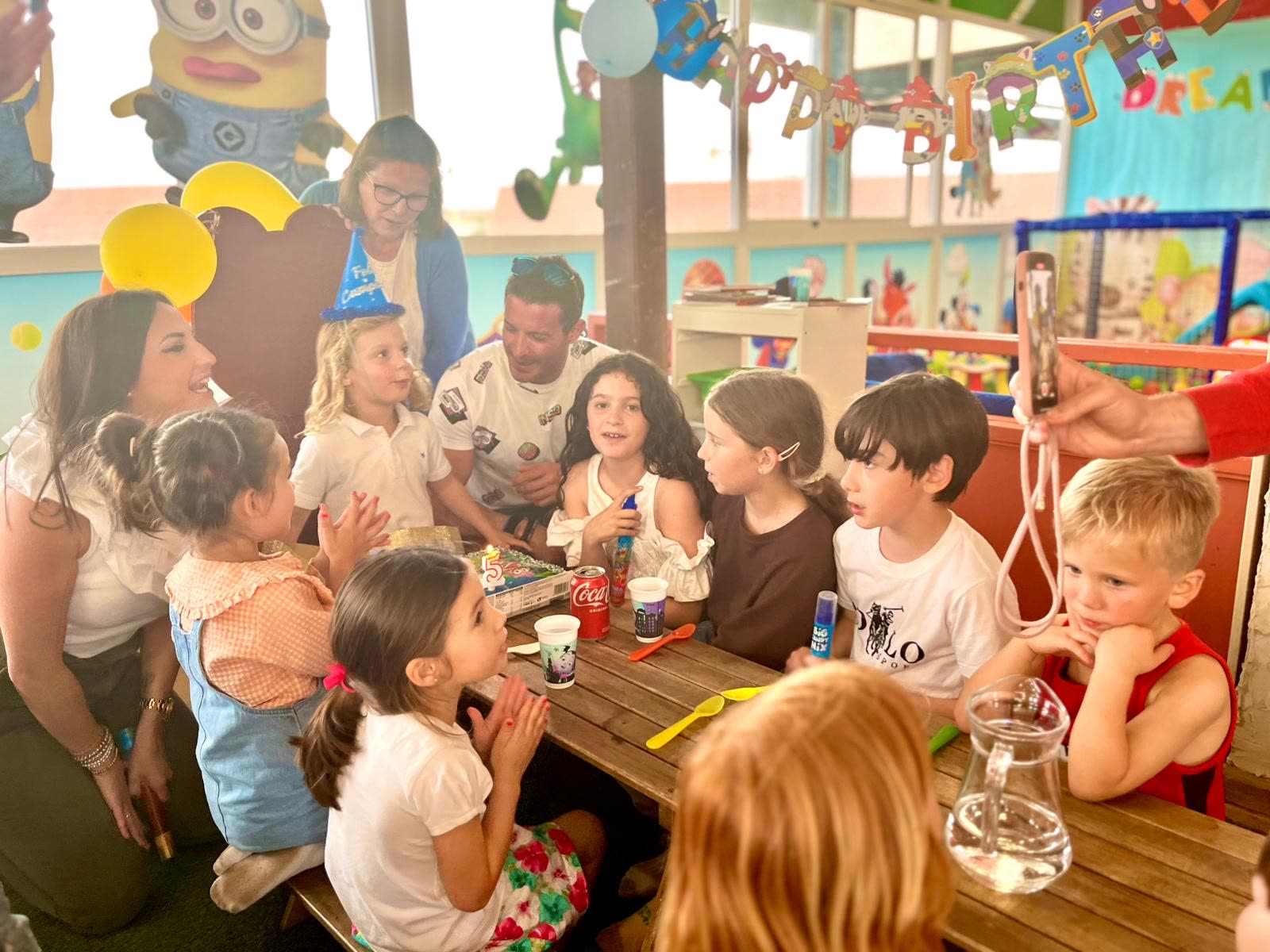 Family celebrating a birthday party at Dream Park