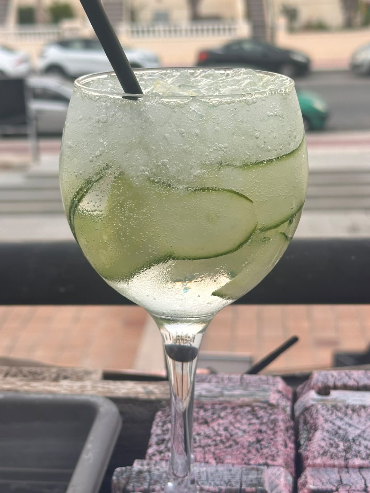 Cold drink served at the Dream Park café