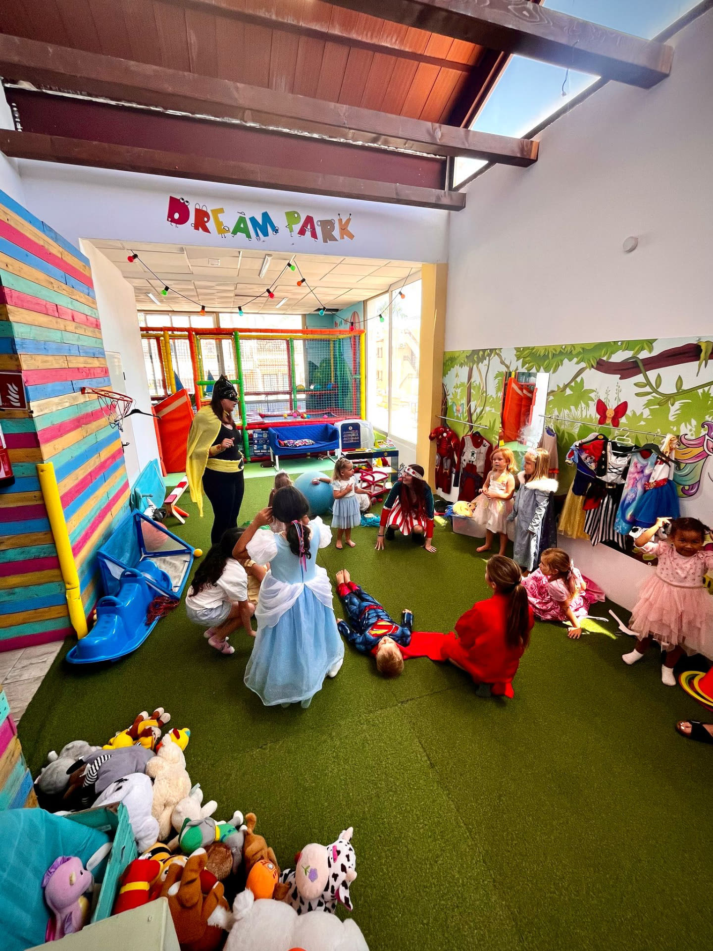 Children taking part in a themed dress-up activity at Dream Park